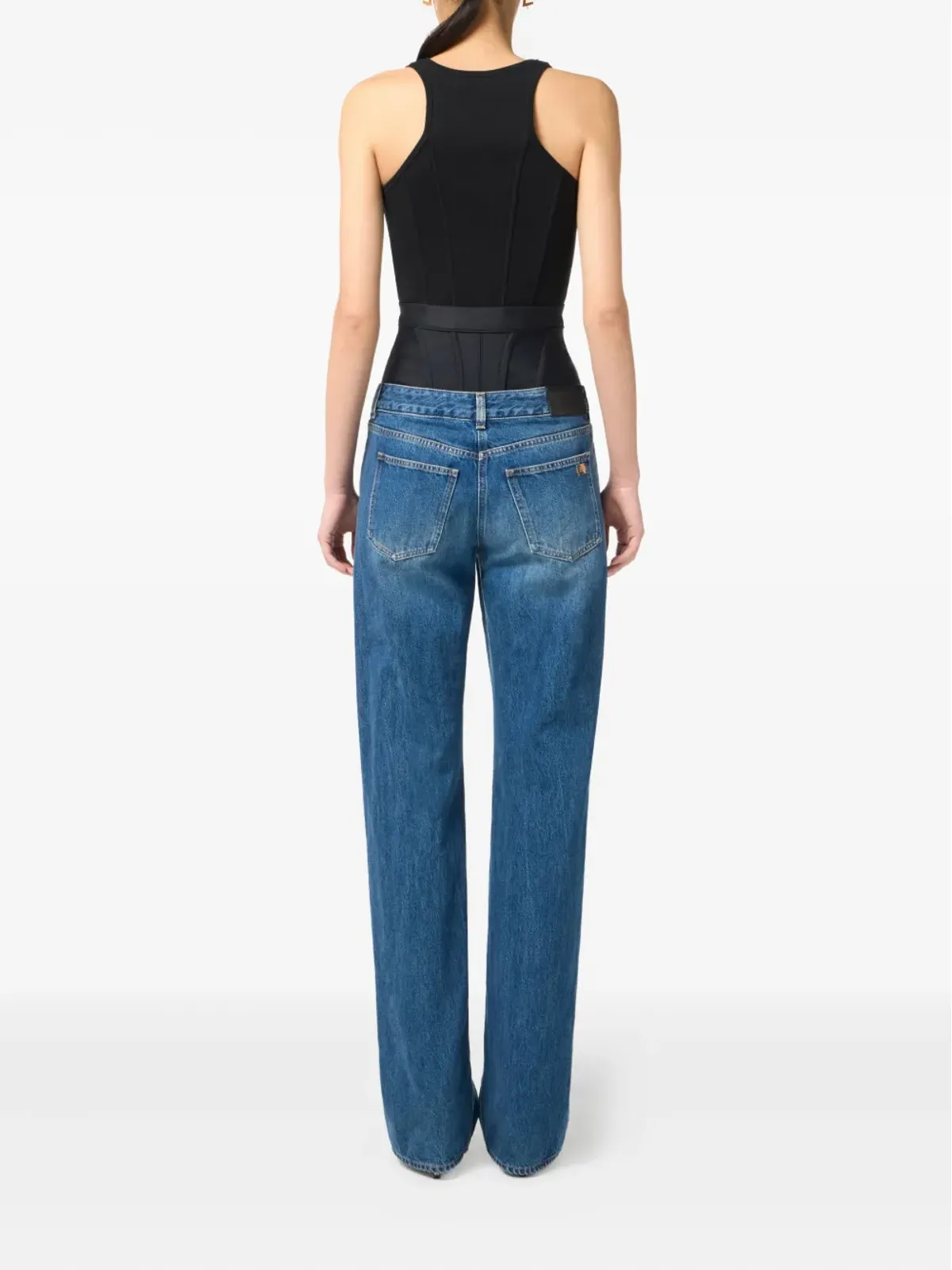 Elisabetta Franchi コルセットウエストバンドジーンズ - 画像3