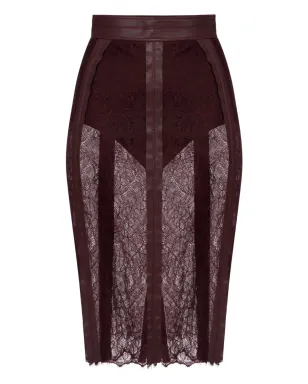 Elisabetta Franchi レース配色ミディスカート - サムネイル1