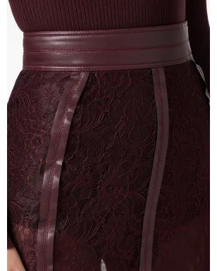 Elisabetta Franchi レース配色ミディスカート - サムネイル5
