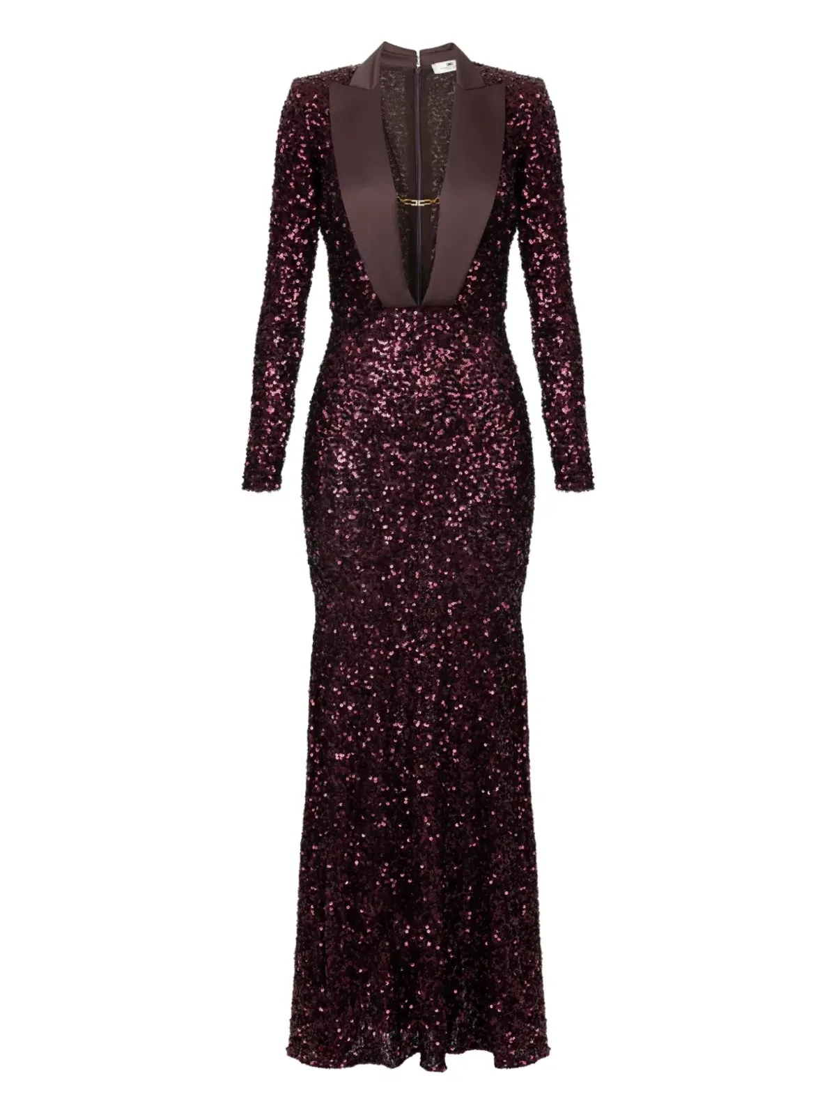 Elisabetta Franchi スパンコール装飾のジュエル付きマキシドレス - レッド - 画像1