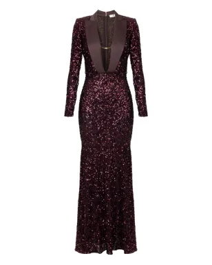 Elisabetta Franchi スパンコール装飾のジュエル付きマキシドレス - レッド - サムネイル1