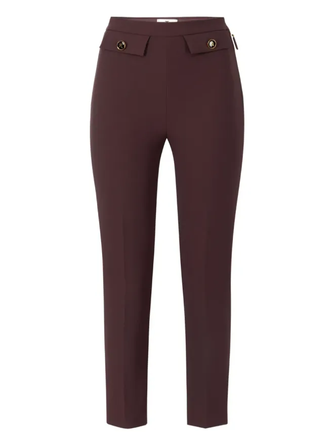 Elisabetta Franchi Elisabetta Franchi ダブルクレープジップトラウザーの商品画像