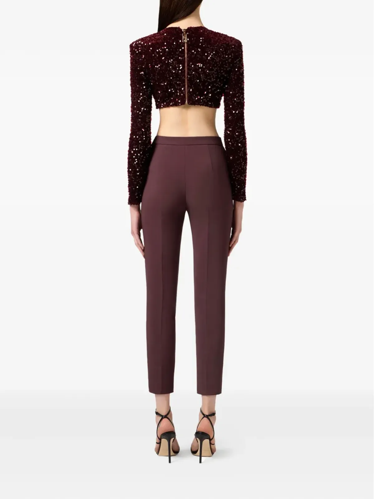 Elisabetta Franchi ダブルクレープジップトラウザー - 画像3