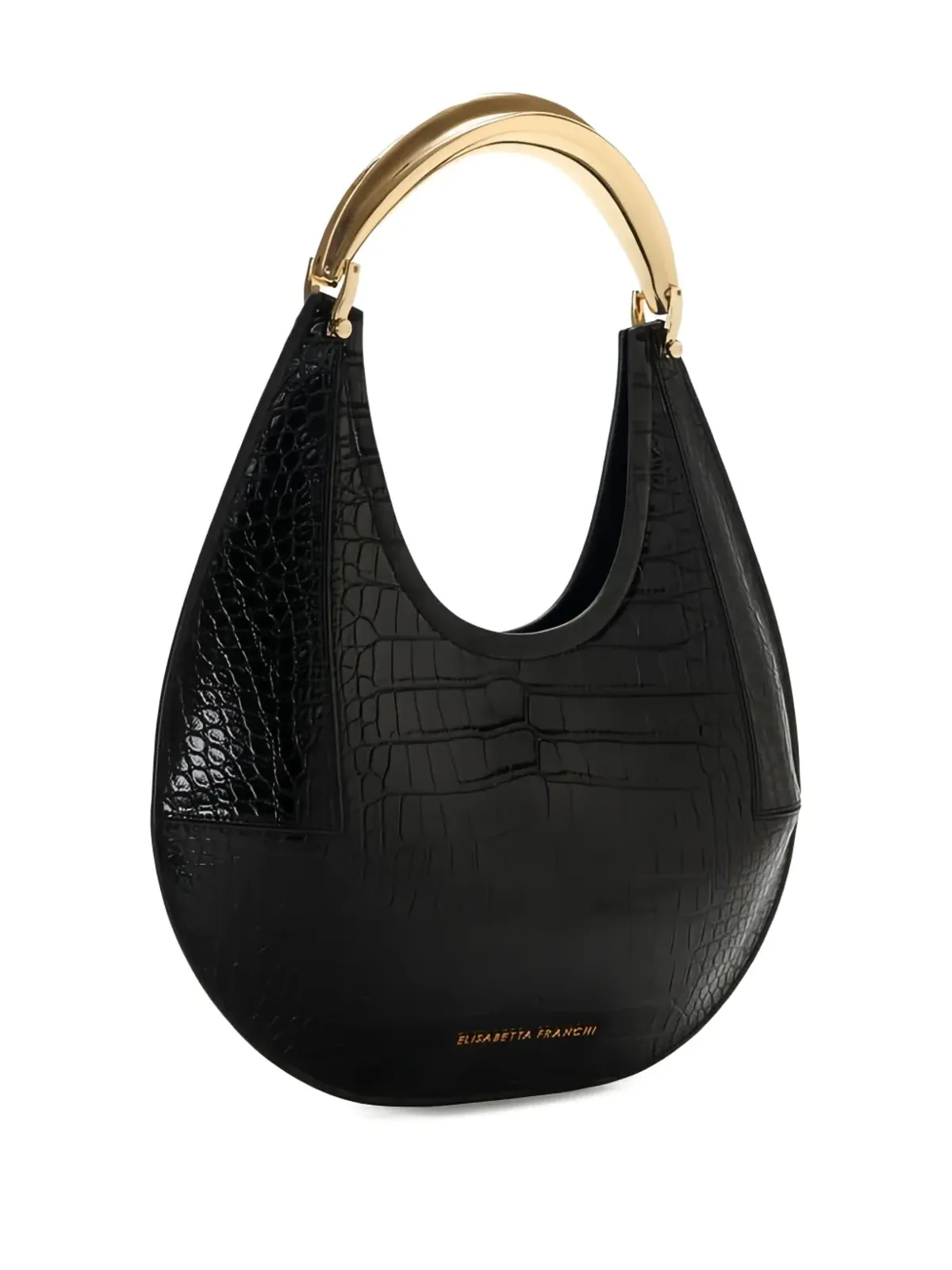 Elisabetta Franchi クロコダイルエンボスショルダーバッグ - 画像3