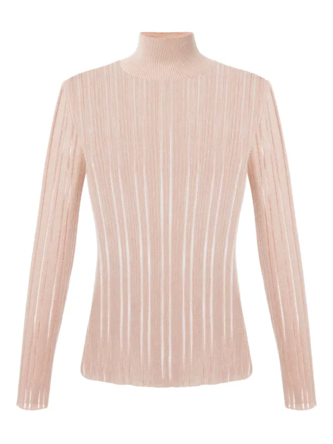 Elisabetta Franchi Elisabetta Franchi リブ編みタートルネックトップの商品画像