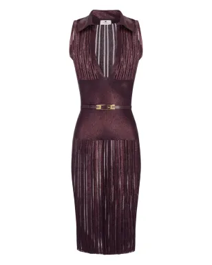 Elisabetta Franchi プリーツミディドレス - サムネイル1