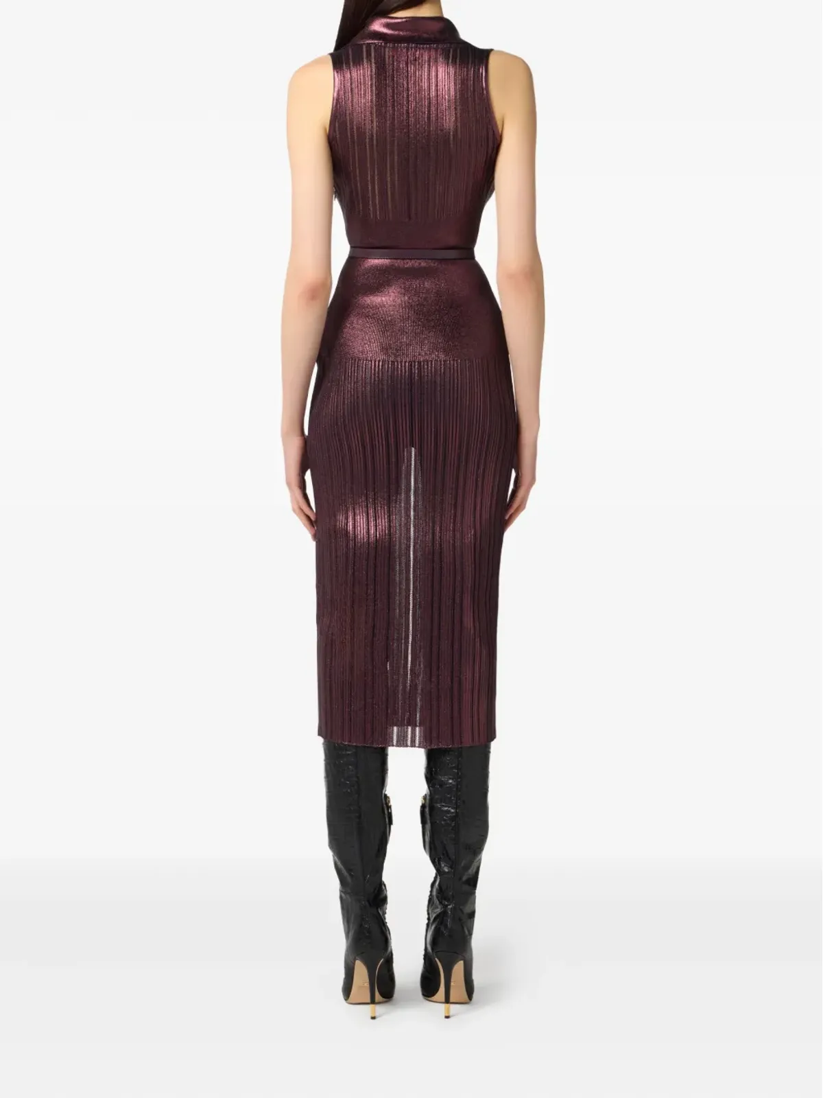 Elisabetta Franchi プリーツミディドレス - 画像3