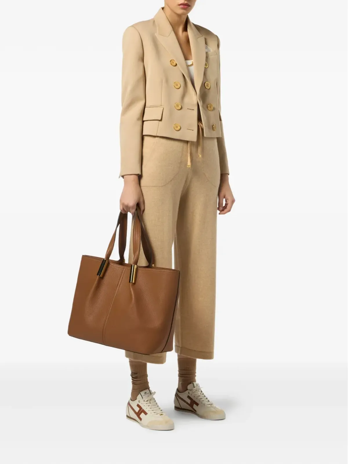 Elisabetta Franchi バージンウール トラックパンツ - 画像2