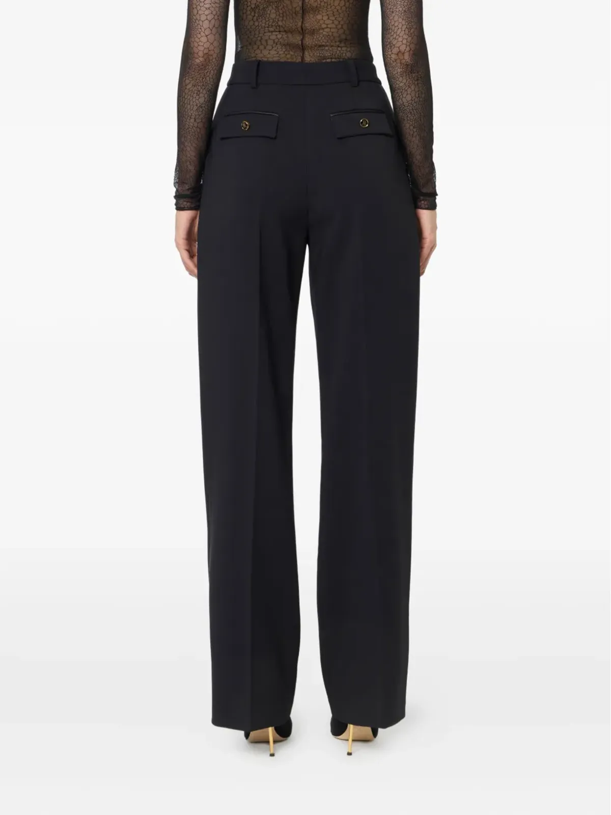 Elisabetta Franchi プリーツ入りクレープパンツ - 画像3