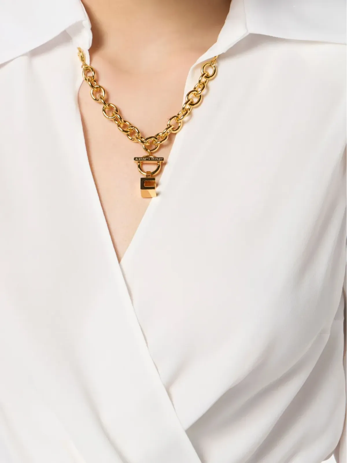 Elisabetta Franchi 長袖ラップブラウス - 画像5