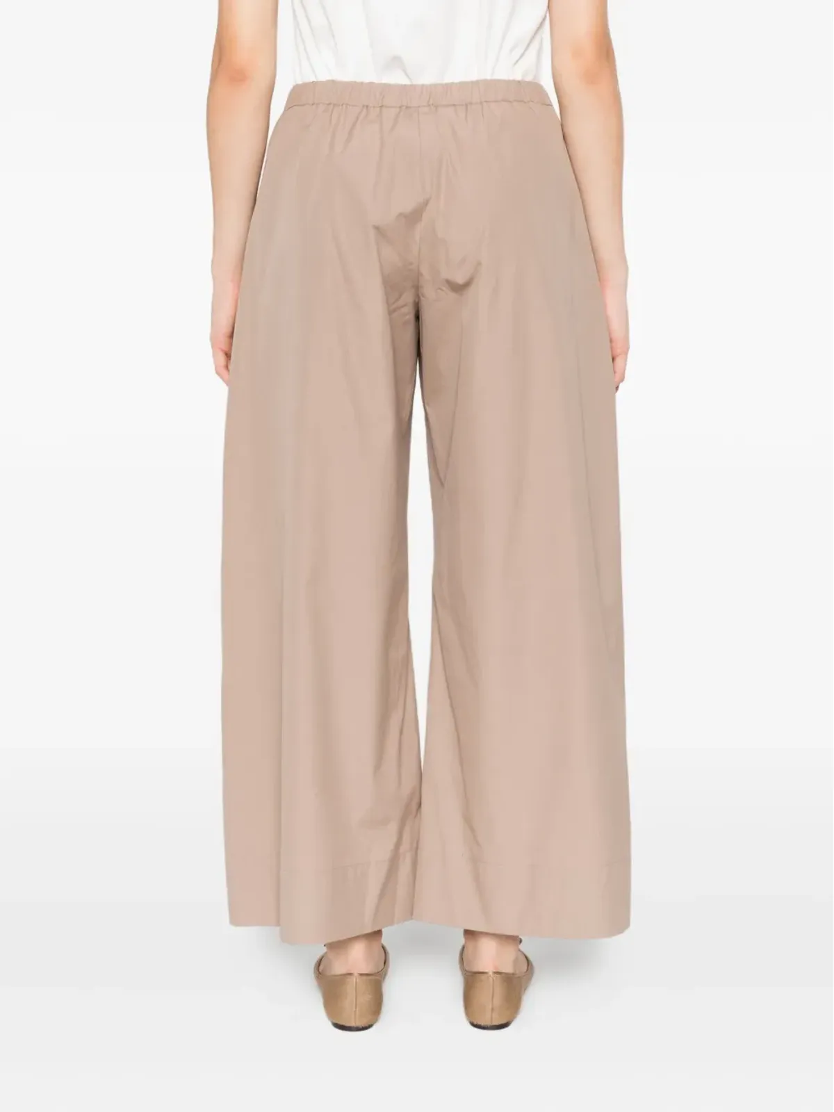 S Max Mara ドローストリング コットンパンツ - 画像4