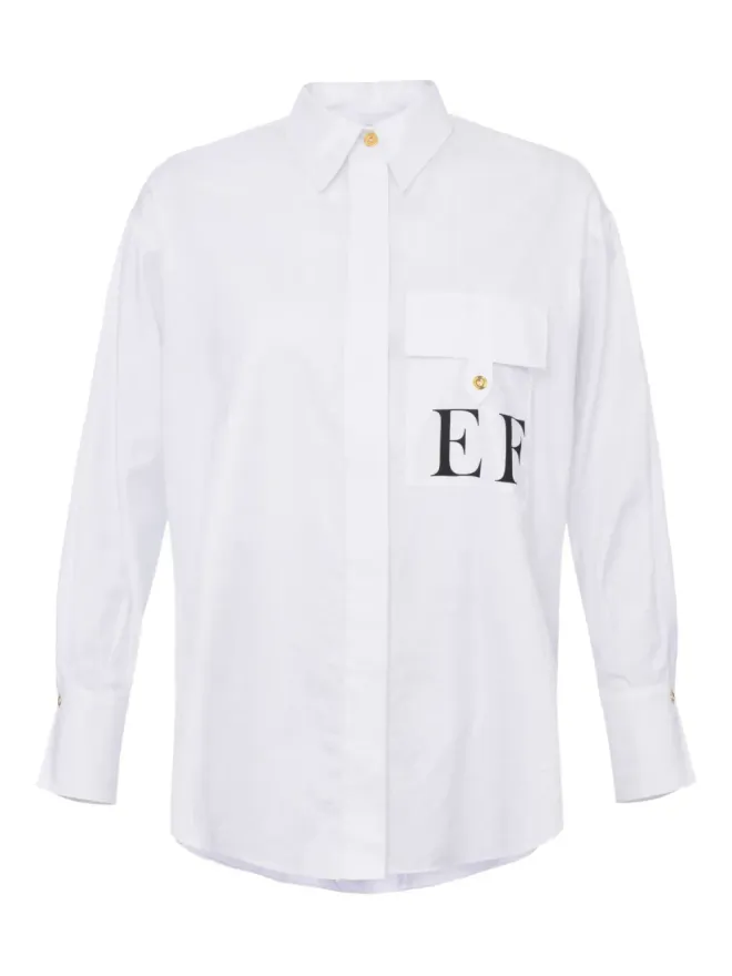 Elisabetta Franchi Elisabetta Franchi ロゴプリント ボタンアップシャツの商品画像