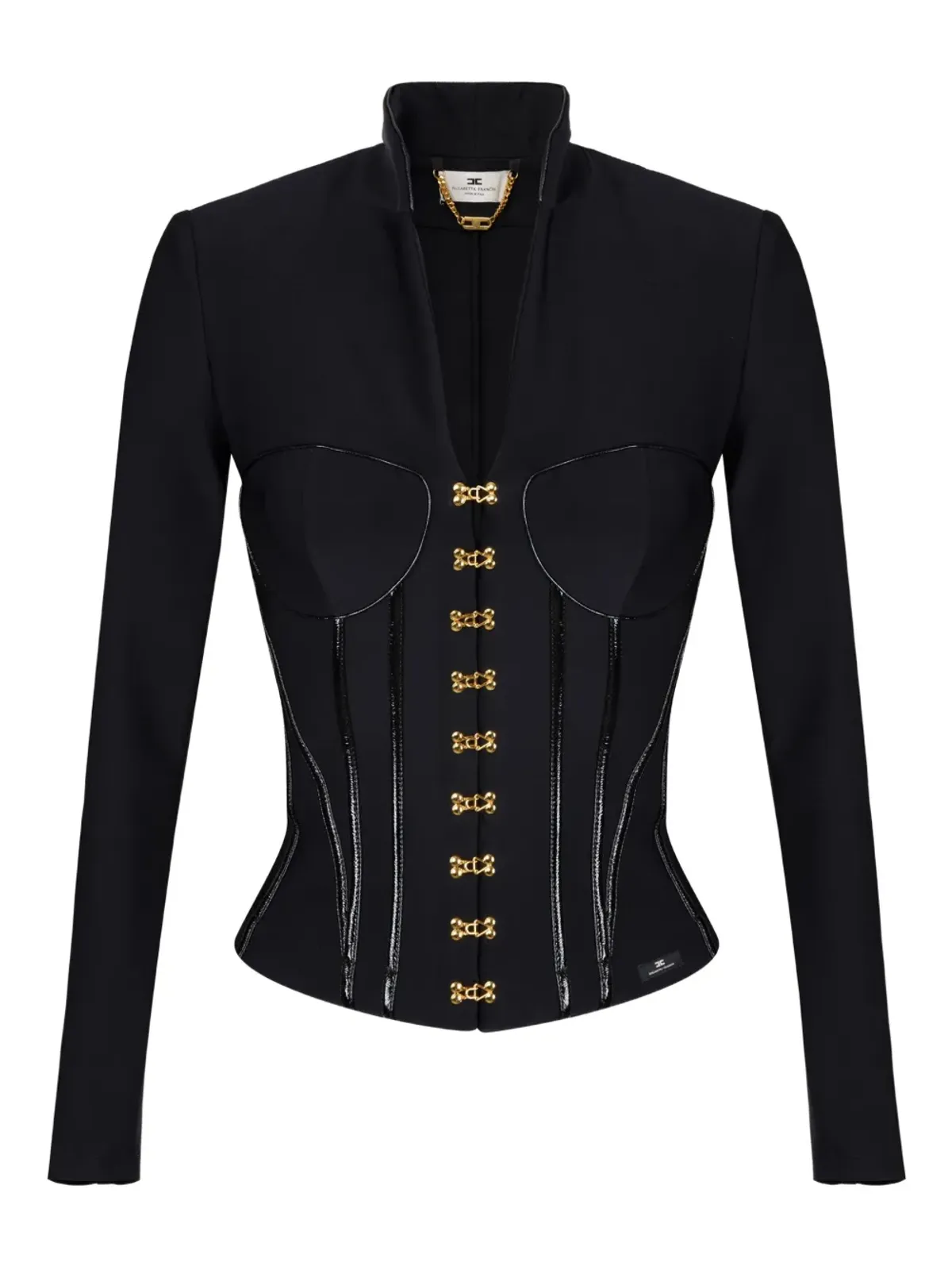 Elisabetta Franchi コルセットディテールのジャケット - 画像1