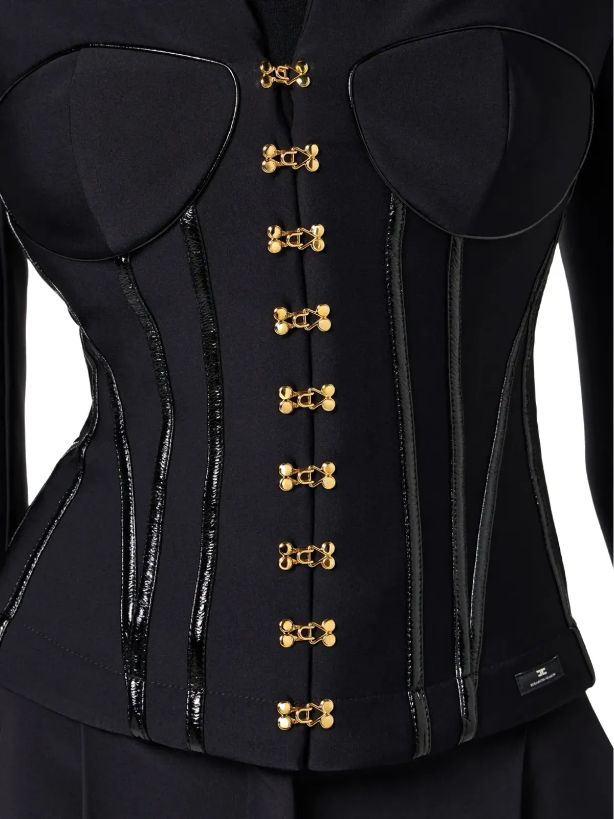 Elisabetta Franchi コルセットディテールのジャケット - 画像5