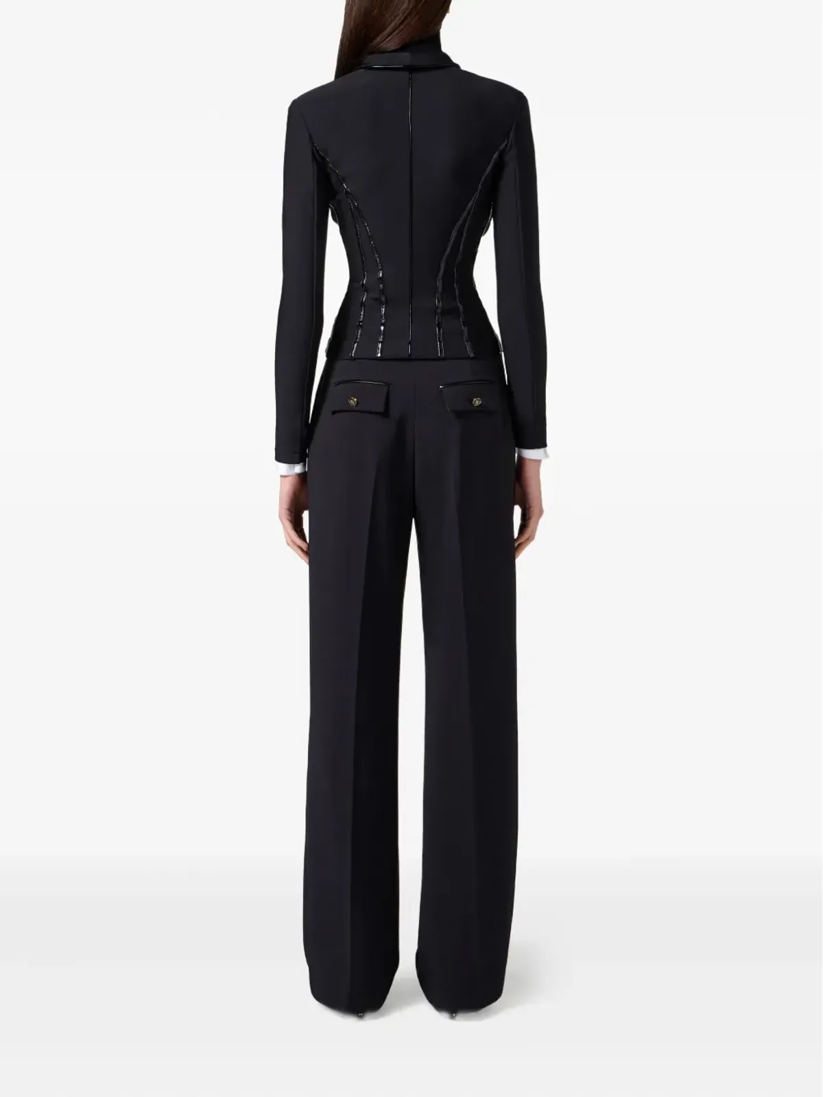 Elisabetta Franchi コルセットディテールのジャケット - 画像3