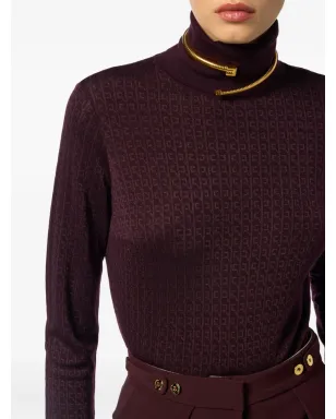 Elisabetta Franchi ジャカード ロールネック ジャンパー - サムネイル5
