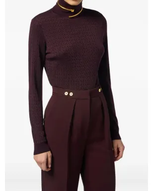 Elisabetta Franchi ジャカード ロールネック ジャンパー - サムネイル4