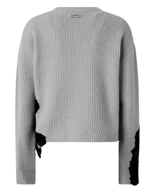 PINKO レースディテールリブニットセーター - サムネイル2