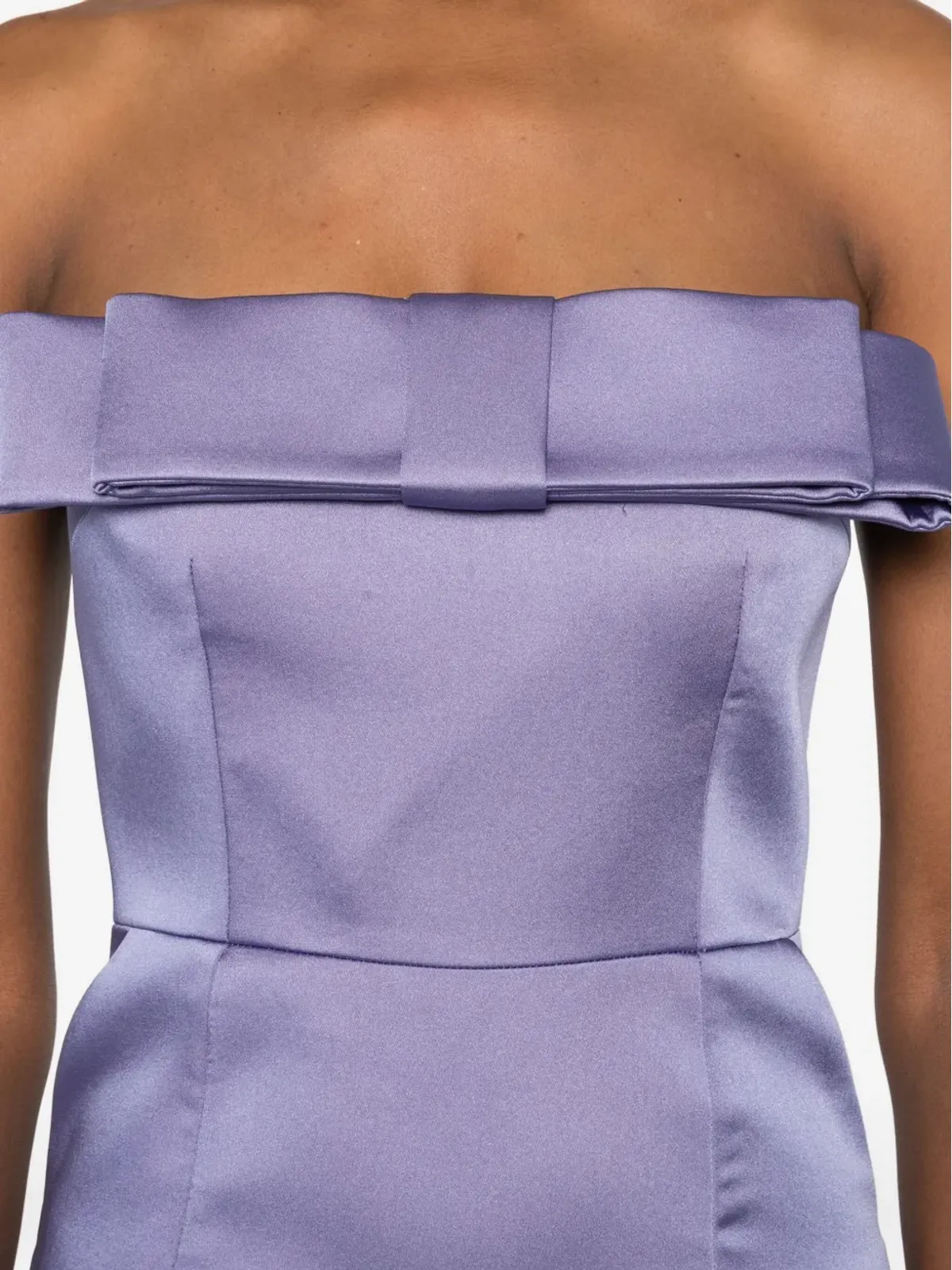 The New Arrivals Ilkyaz Ozel Sisuストラップレスミディドレス - 画像5