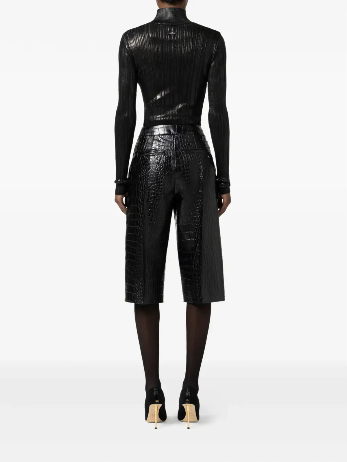 Elisabetta Franchi ストライプ ロールネック セーター - 画像3