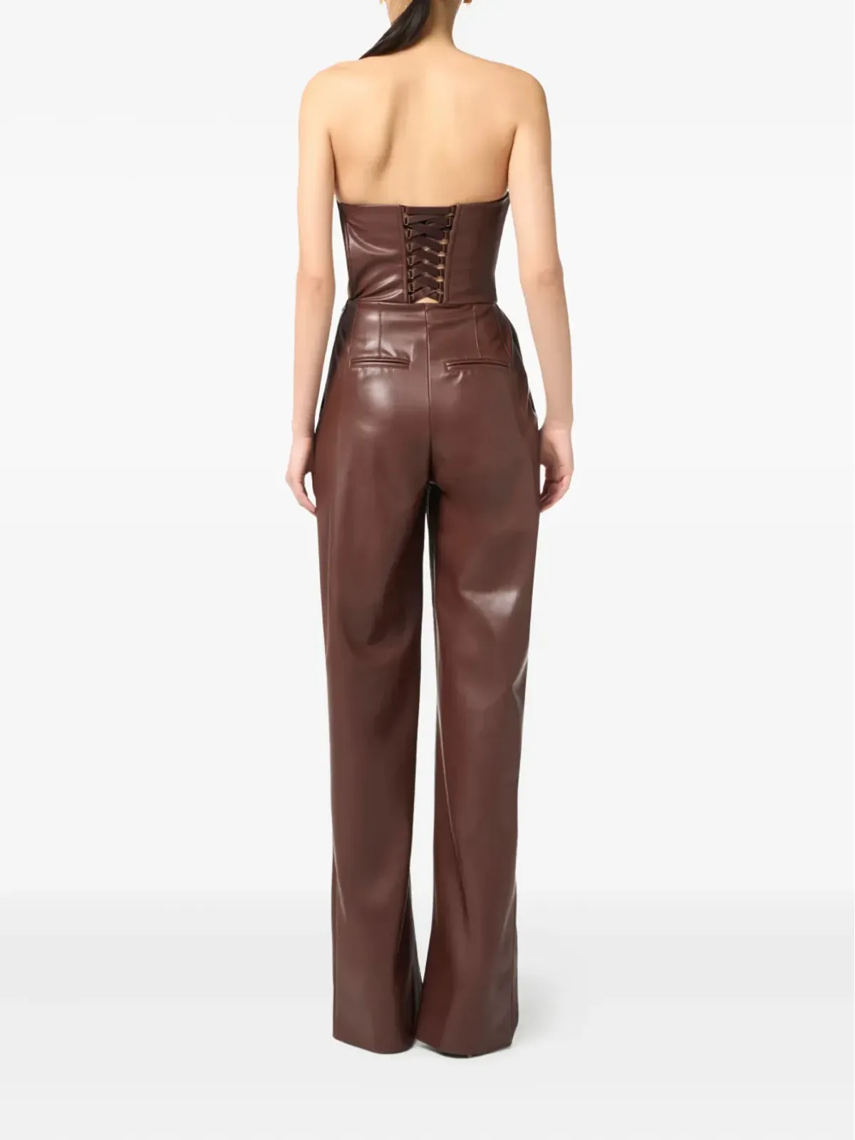 Elisabetta Franchi コルセットディテールジャンプスーツ - ブラウン - 画像3