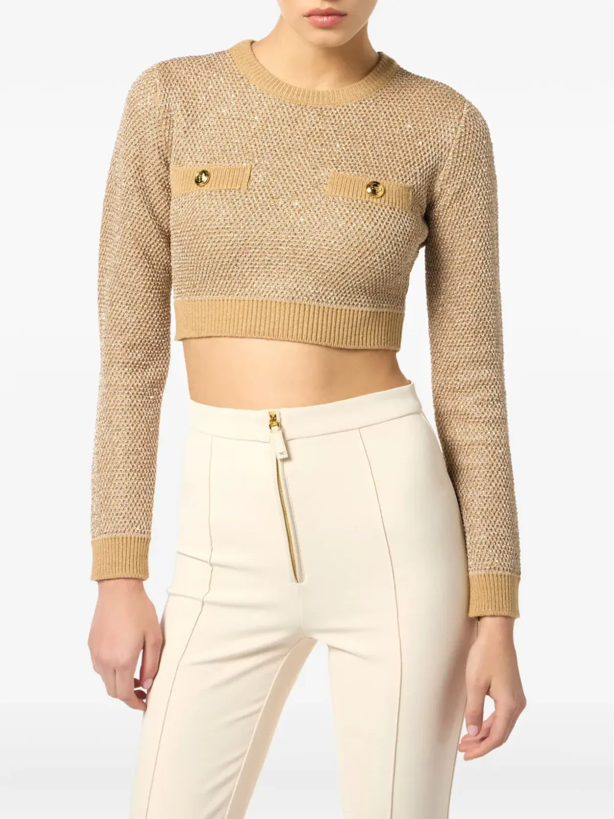 Elisabetta Franchi スパンコール装飾セーター - 画像4