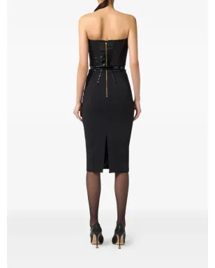 Elisabetta Franchi ベルト付きコルセットドレス（ブラック） - サムネイル3