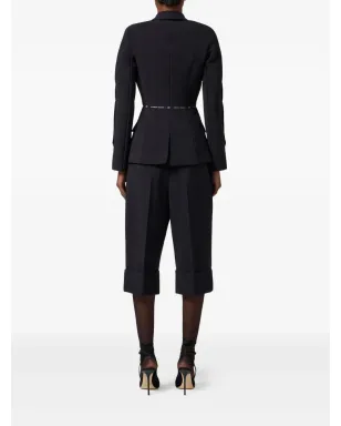 Elisabetta Franchi 構造的ベルト付きブレザー - サムネイル3