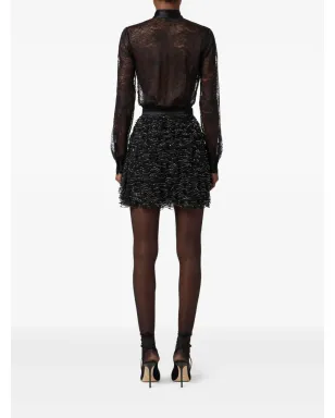 Elisabetta Franchi クリスタル装飾レースドレス - サムネイル3