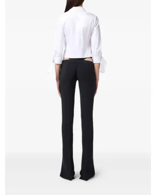 Elisabetta Franchi クリスタル装飾ストレートレッグパンツ - サムネイル3