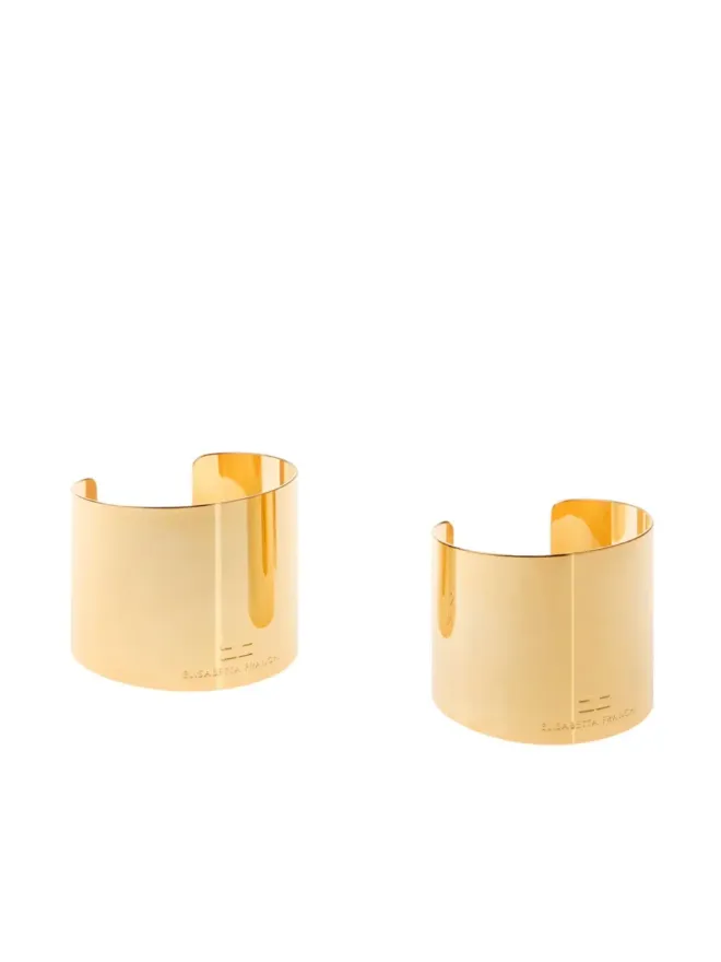 Elisabetta Franchi Elisabetta Franchi ロゴ刻印カフブレスレット - ゴールドの商品画像