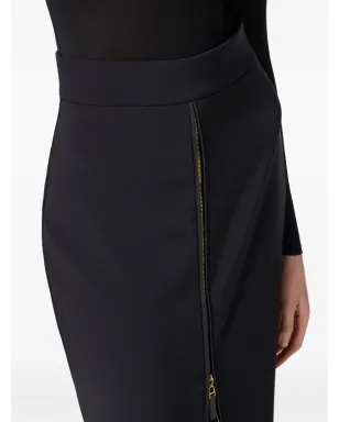 Elisabetta Franchi ジップフロント クレープ ミディスカート - サムネイル5