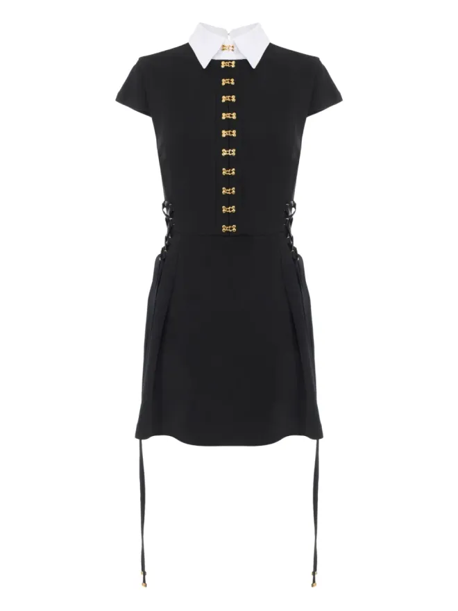 Elisabetta Franchi Elisabetta Franchi レースアップミニドレス - ブラックの商品画像