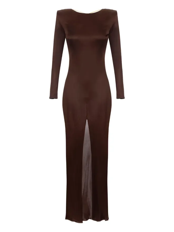 Elisabetta Franchi Elisabetta Franchi クルーネック マキシドレスの商品画像