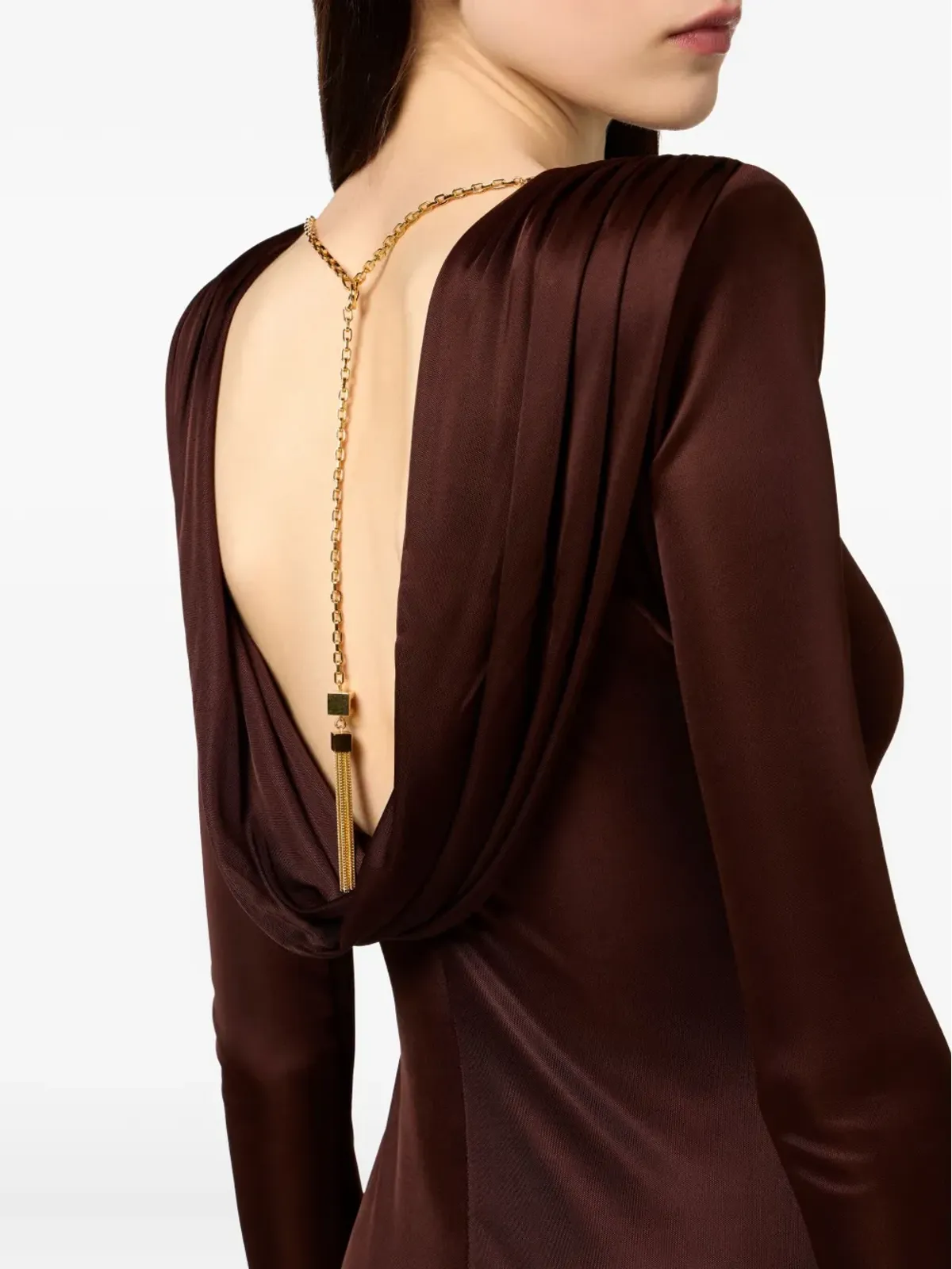 Elisabetta Franchi クルーネック マキシドレス - 画像5