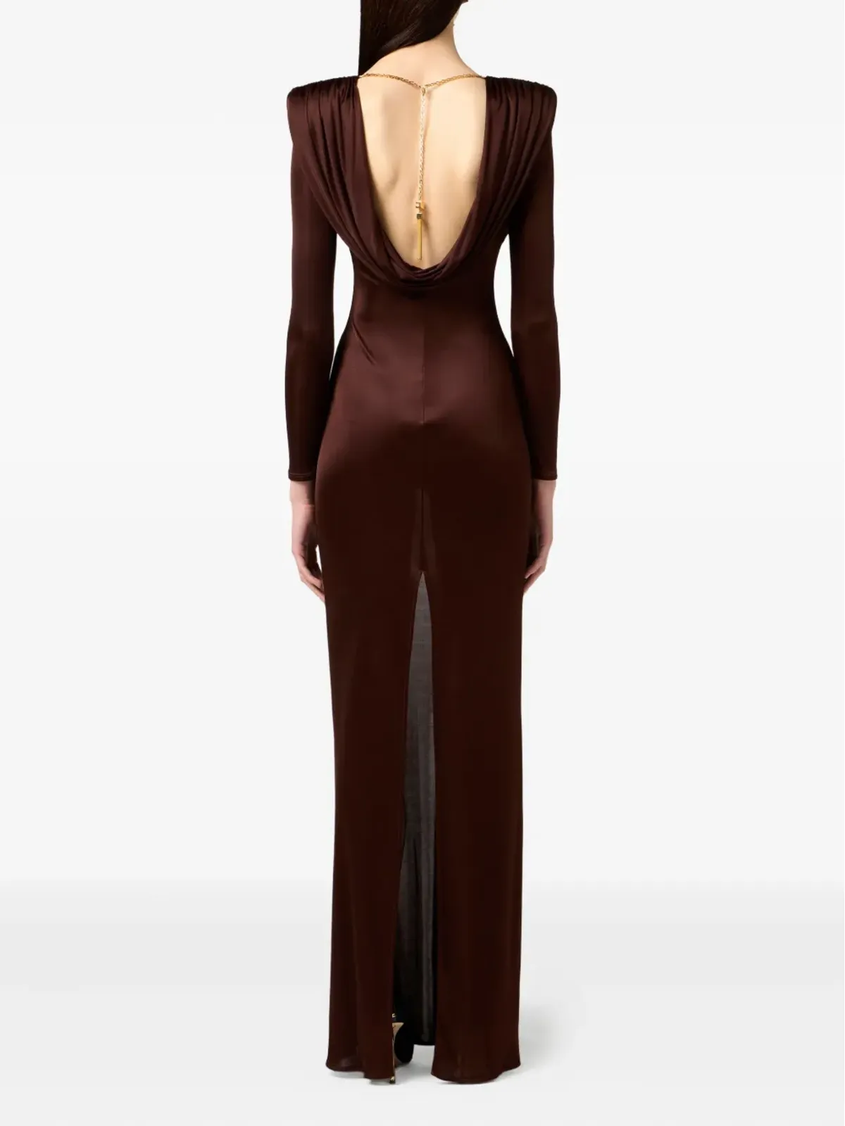 Elisabetta Franchi クルーネック マキシドレス - 画像3