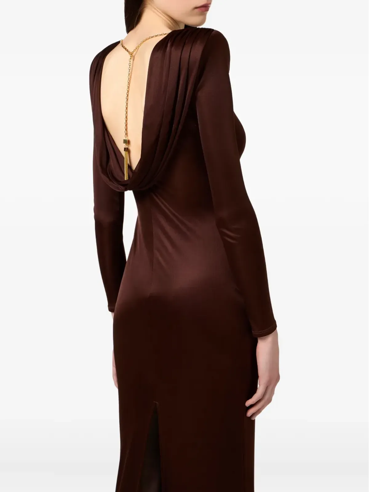 Elisabetta Franchi クルーネック マキシドレス - 画像4