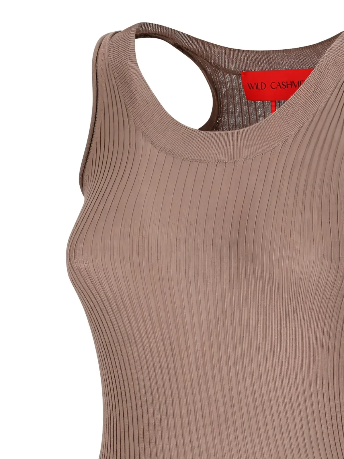 Wild Cashmere リブ編みタンクトップ ブラウン - 画像3