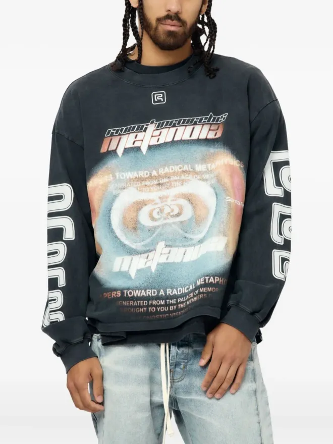 RRR123 RRR123 Divinity Paper Garden ロングスリーブ Tシャツ ブラックの商品画像