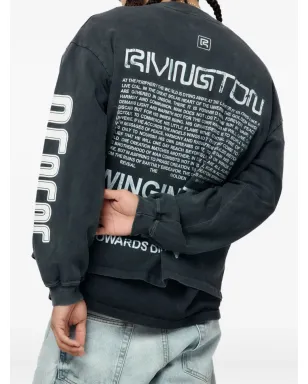 RRR123 Divinity Paper Garden ロングスリーブ Tシャツ ブラック - サムネイル5