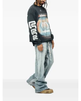 RRR123 Divinity Paper Garden ロングスリーブ Tシャツ ブラック - サムネイル2