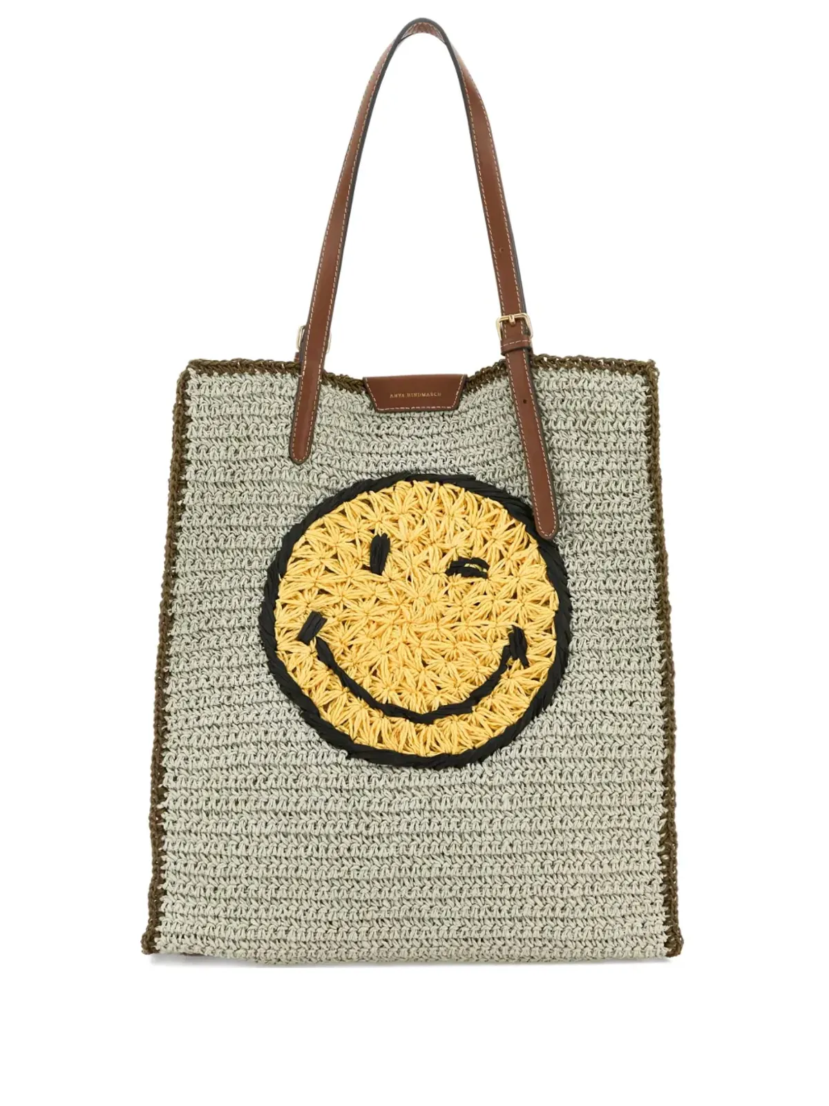 Anya Hindmarch 笑顔モチーフの織り込みトートバッグ - 画像1