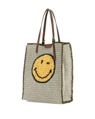 Anya Hindmarch 笑顔モチーフの織り込みトートバッグ - サムネイル3