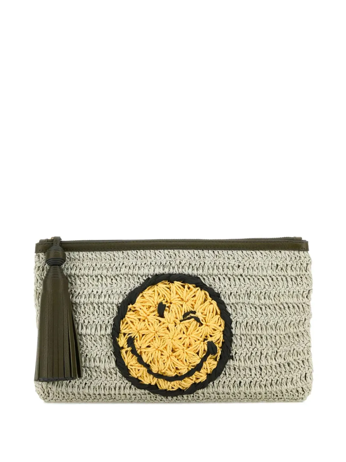 Anya Hindmarch かぎ針編みスマイリーロゴ クラッチバッグ - 画像1
