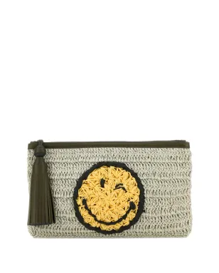 Anya Hindmarch かぎ針編みスマイリーロゴ クラッチバッグ - サムネイル1