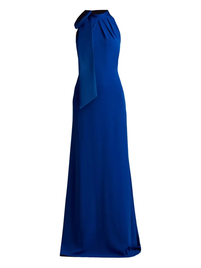 Tadashi Shoji Tadashi Shoji ハルターネック マキシドレス ブルーの商品画像
