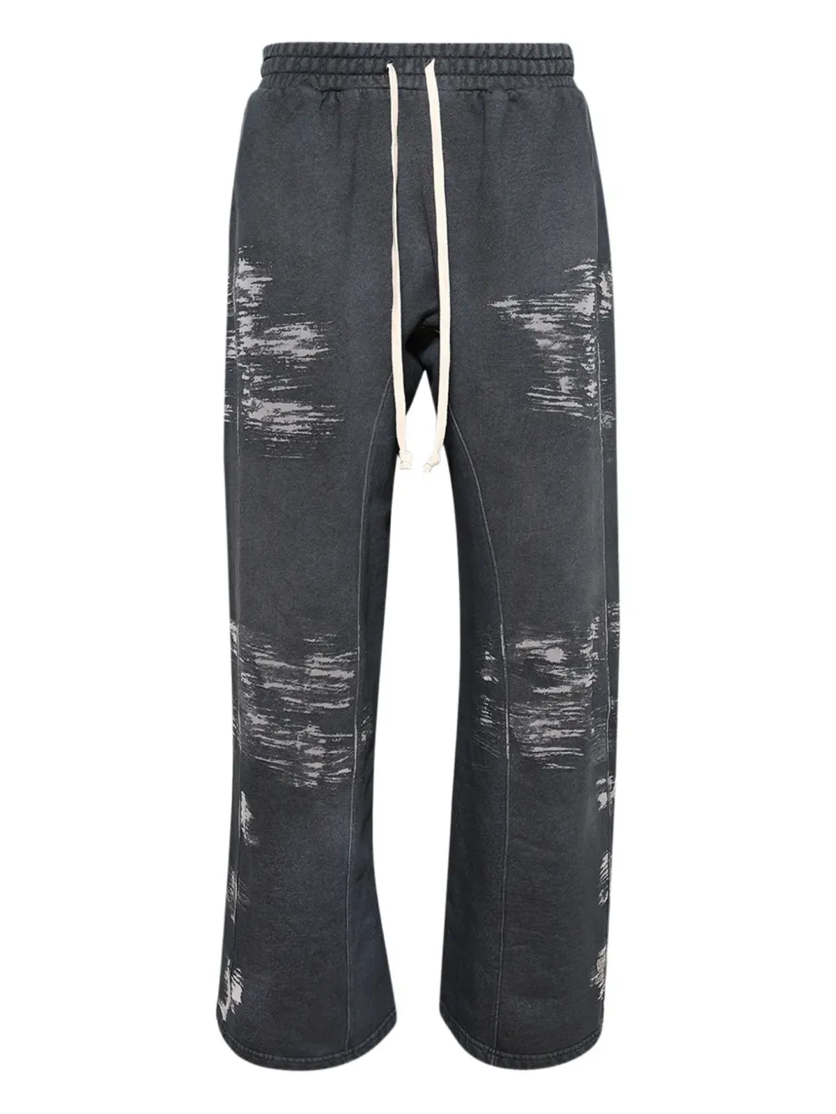 RRR123 Burn The Man ドローコード付きプリントパンツ - グレー - 画像1