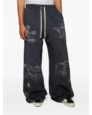 RRR123 Burn The Man ドローコード付きプリントパンツ - グレー - サムネイル3