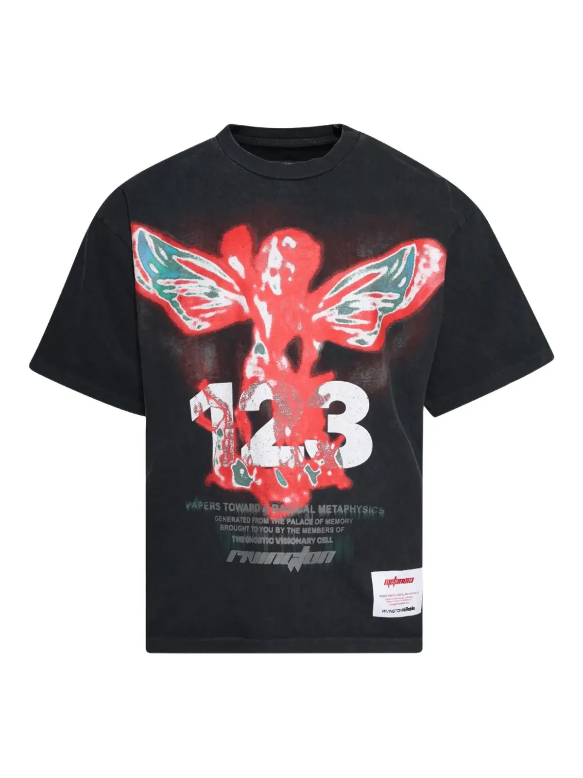 RRR123 グラフィックプリント Tシャツ - ブラック - 画像1