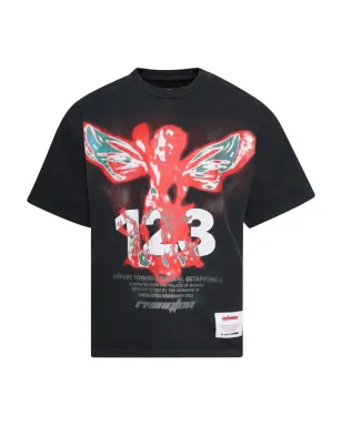 RRR123 グラフィックプリント Tシャツ - ブラック - サムネイル1